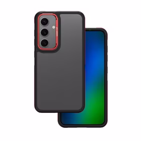 Telefono Dėklas "Crystal Black" Samsung S921 S24 Raudonas