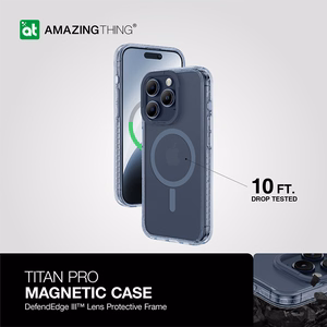 Amazing Thing Titan Pro magnetinis dėklas MagSafe 10FT IP156.1PTMBU iPhone 15 Pro mėlynas