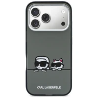 Karl Lagerfeld IML Karl & Choupette Peekaboo Logo MagSafe Case for iPhone 17 Pro Max - Black