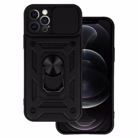 Slide Camera Armor dėklas telefonui Iphone 12 Pro juodas
