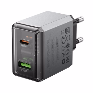 Borofone Įkroviklis BN20 Lena (m) - USB + Type C - PD 35W pilkas