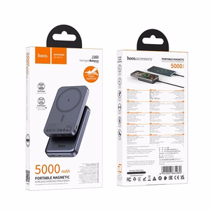 Išorinė baterija suderinama su MagSafe Hoco 5000 mAh 2A 5W J160 metalo pilka