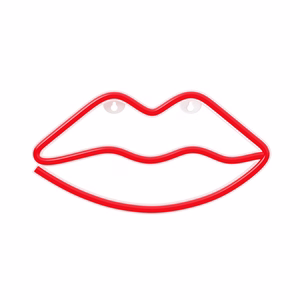 Neon LED Light LIPS raudonas Bat + USB FLNE08 Forever Light