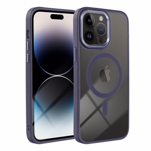 COLOR EDGE MAG COVER dėklas telefonui suderinamas su Magnetiniu IPHONE 15 violetinė