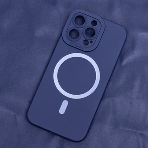 Silikoninis "Mag" dėklas iPhone 15 Plus 6,7" tamsiai mėlynas