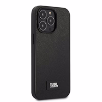 Karl Lagerfeld KLHCP13XSFMP2K Dėklas telefonui iPhone 13 Pro Max 6.7" - juodas (m) Saffiano Plaque