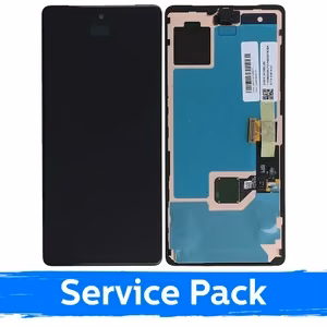 Ekranas skirtas Google Pixel 7 juodas su rėmeliu (Service Pack)