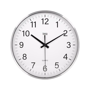 Wall clock, 30 cm, silver