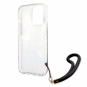 Guess GUHCP13LHFLSB iPhone 13 Pro / 13 6.1" mėlynas/mėlynas kietas dėklas Gėlių Dirželis