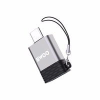 BWOO adapteris USB - USB-C pilkas OTG BZ-35