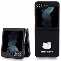 Hello Kitty Metal Logo Kitty Head dėklas Samsung Galaxy Z Flip 5 - juodas