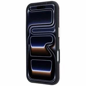 Guess Grained & Big Resin Logo dėklas iPhone 18 Pro / 17 Pro – rožinis