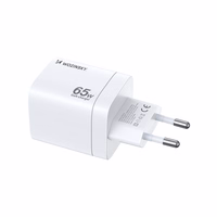 Wozinsky CGWCW 65W GaN sieninis įkroviklis USB-A / 2 x USB-C - baltas