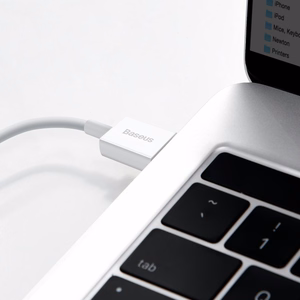 Baseus CALYS-A02 mobiliojo telefono laidas Balta 1 m USB A Lightning