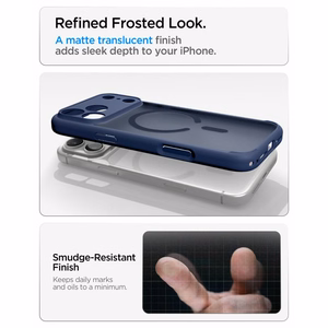 Spigen Ultra Hybrid MagSafe dėklas iPhone 18 Pro / 17 Pro, tamsiai mėlynas