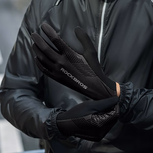Rockbros cycling gloves spring/summer/autumn, full, size: L - black