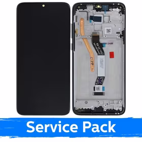 LCD ekranas suderinamas su Xiaomi Redmi Note 8 Pro su rėmeliu / juodas / (Service Pack)