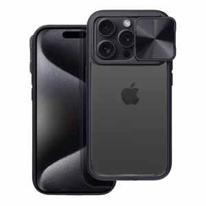 Чехол для iPhone 15 PLUS Slider чёрный
