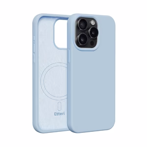Etteri Силиконовый Mag чехол для iPhone 15 Pro 6,1" светло-голубой