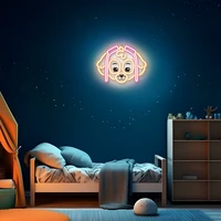 Hanging neon LED Paw Patrol on plexiglass - Skye OW-130546