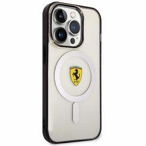 Ferrari FEHMP14LURKT iPhone 14 Pro 6.1" skaidrus/permatomas kietas dėklas Outline Magnetinis