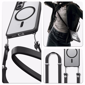 Spigen Ultra Hybrid Mag MagSafe Dėklas for Samsung Galaxy S26 - Clear juodas