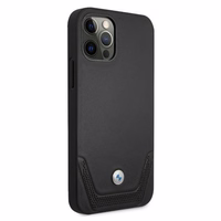 BMW Odinis perforuotas dėklas iPhone 12 / iPhone 12 Pro - juodas