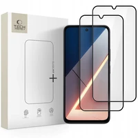 Tech-Protect Glass Fit+ 2-rinkinys grūdintas stiklas Xiaomi Poco M7 - Juodas