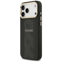 Guess 4G Stripe Magnetinis dėklas telefonui iPhone 17 Pro Max - juoda