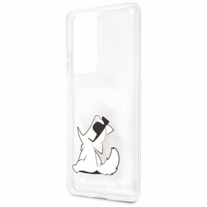 Karl Lagerfeld Choupette Fun Dėklas Samsung Galaxy S21 Ultra - Permatomas