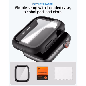 Spigen Thin Fit 360 dėklas, skirtas „Apple Watch 44 mm“ – juodas