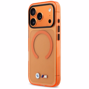BMW M IML Metal Logos MagSafe Dėklas for iPhone 17 Pro Max - Pro oranžinis