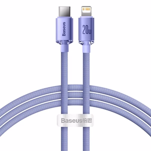 USB laidas Baseus CAJY000205 violetinis Type-C / Lightning 200cm (iki 20W)