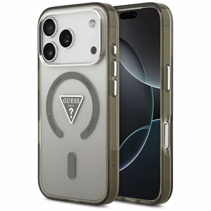 GUESS dėklas telefonui IPHONE 17 Pro su MagSafe suderintas (IML gradientas su trikampio logotipu) - khaki