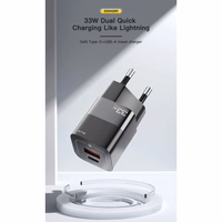 Įkroviklis Essager "GaN Square" juodas 33W (PD / QC3.0)