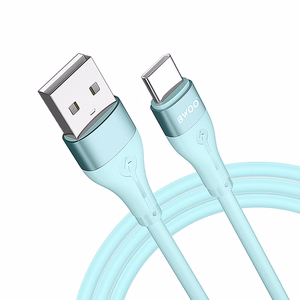BWOO X280C Minimalist Silicone USB - USB-C laidas 1m 3A, žalias