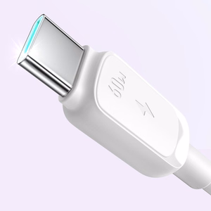 "Joyroom S-A14" USB-C kabelis - USB-C 60W 1,2 m - Baltas
