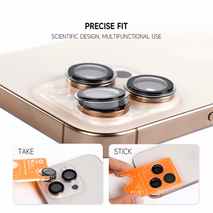 Apsauginis stiklas Tel Protect Titanium Lens 99% AR ant kameros Iphone 15/15 Plus juodas (2 lęšiai)