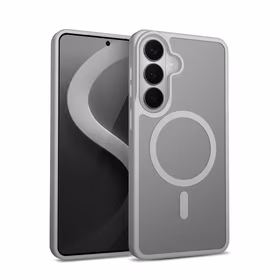 Crong Hybrid Matte Magnetic - MagSafe dėklas Samsung Galaxy S26 (pilkas)