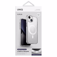 Uniq LifePro Xtreme Magclick Charging dėklas telefonui iPhone 14 Plus - skaidrus