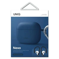 Uniq Nexo dėklas AirPods 3 + silikoniniai ausų kabliukai - mėlynas