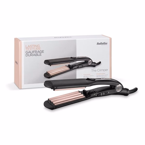 BaByliss The Crimper 2165CE – plaukų gofravimo žnyplės, juodos / rožinės