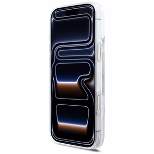 Karl Lagerfeld Liquid Glitter Karl Script Logo MagSafe Dėklas for iPhone 17 Pro Max - Clear