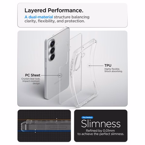 SPIGEN dėklas ULTRA HYBRID skirtas SAMSUNG S26 crystal clear