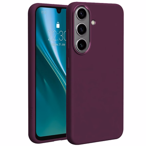 Etteri Silicone Mag dėklas, skirtas Samsung Galaxy S25, tamsios vyšnių spalvos