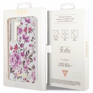 Guess GUHCS23SHCFWST S23 S911 белый/белый жёсткий чехол Flower Collection