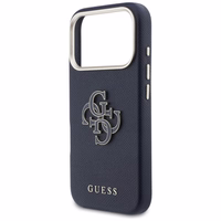 Guess HC PU FW RESIN LOGO BLUE dėklas iPhone 17 Pro 6,3"