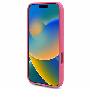 Karl Lagerfeld Silikoninis dėklas telefonui su Choupette galvos atspaudu MagSafe iPhone 16 - fuksija