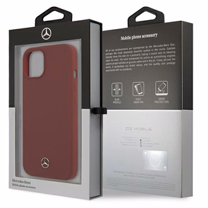 Mercedes Silicone Line чехол iPhone 13 - Красный