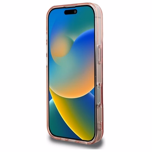 Guess IML Rhinestones Magnetinis dėklas telefonui iPhone 16 Pro Max - rožinis